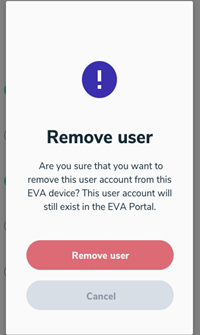 Remove user message